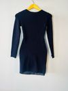 Vestido Juliana Sanmartin tricot couro