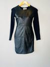 Vestido Juliana Sanmartin tricot couro