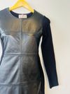 Vestido Juliana Sanmartin tricot couro