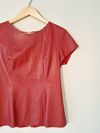 Blusa Lu Brandão couro