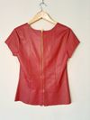 Blusa Lu Brandão couro
