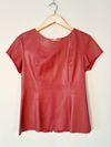 Blusa Lu Brandão couro