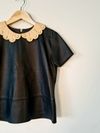 Blusa Juliana Sanmartin couro