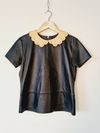 Blusa Juliana Sanmartin couro
