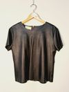 Blusa Juliana Sanmartin couro