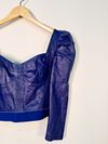 Blusa Cropped Andrea Bogosian Black Gold couro