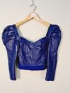 Blusa Cropped Andrea Bogosian Black Gold couro