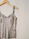 Blusa regata Liziane Richter couro