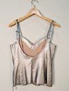 Blusa regata Liziane Richter couro