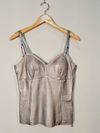 Blusa regata Liziane Richter couro