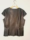 Blusa Elie Tahari couro