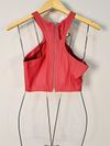 Blusa Cropped em couro