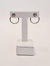 Brinco Vivara ouro branco 18K