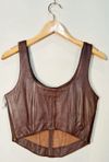 Blusa Cropped Animale couro