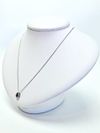 Colar Ouro Branco, Brilhantes e Pedra