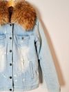 Jaqueta jeans pele