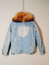 Jaqueta jeans pele