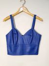 Blusa Cropped St. Trois couro