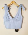 Blusa Cropped St. Trois couro