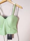 Top Cropped St. Trois couro