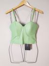 Top Cropped St. Trois couro