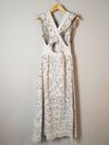 Vestido Mixed couro