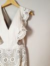 Vestido Mixed couro