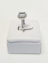 Anel Rosa Leal ouro branco
