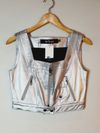 Blusa Cropped St. Trois couro