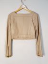 Blusa Cropped St. Trois couro
