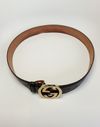 Cinto Gucci Interlocking G Logo Belt 
