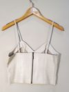 Blusa Cropped Tannerie couro