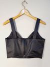 Blusa Cropped Dora Lis couro
