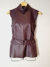 Blusa Juliana Sanmartin couro