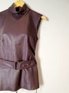 Blusa Juliana Sanmartin couro