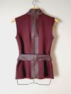 Blusa Juliana Sanmartin couro