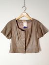 Blusa Cris Capoani couro