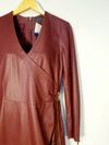 Vestido A. Brand couro