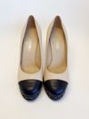 Scarpin Chanel CC Chain Bicolor