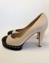Scarpin Chanel CC Chain Bicolor