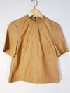 Blusa Juliana Sanmartin couro 