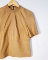 Blusa Juliana Sanmartin couro 