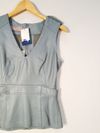 Blusa Juliana Sanmartin couro 