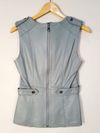Blusa Juliana Sanmartin couro 