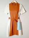 Vestido Juliana Sanmartin couro 
