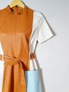 Vestido Juliana Sanmartin couro 