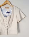 Blusa Cris Capoani couro