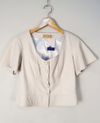 Blusa Cris Capoani couro