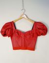 Blusa Cropped Andrea Bogosian couro