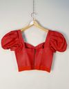 Blusa Cropped Andrea Bogosian couro